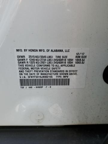 2018 HONDA PILOT LX - 5FNYF5H16JB002155