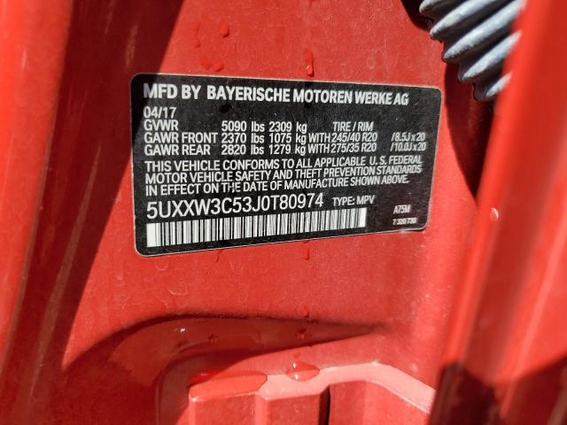 2018 BMW X4 XDRIVE2 5UXXW3C53J0T80974