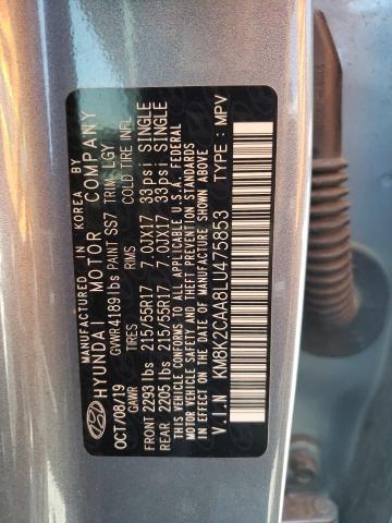 2020 HYUNDAI KONA SEL - KM8K2CAA8LU475853