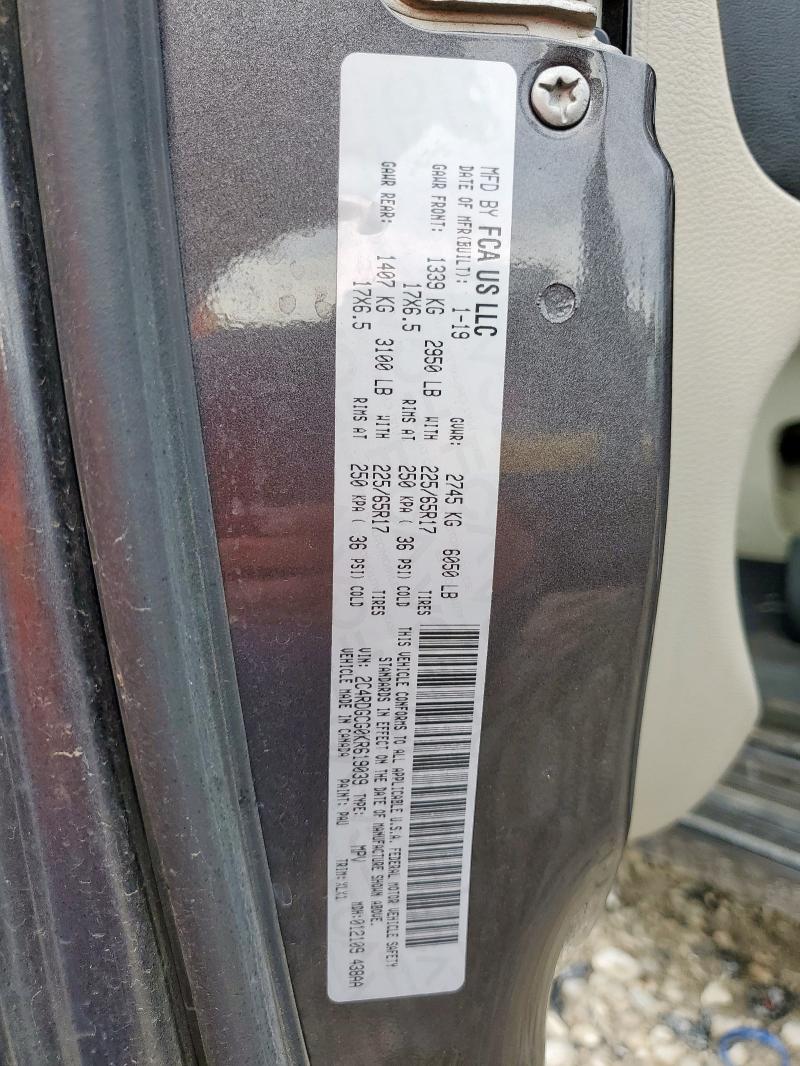 2019 DODGE GRAND CARA - 2C4RDGCG0KR619039