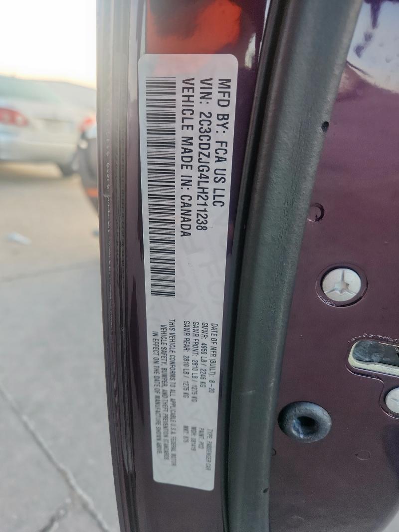 2020 DODGE CHALLENGER - 2C3CDZJG4LH211238