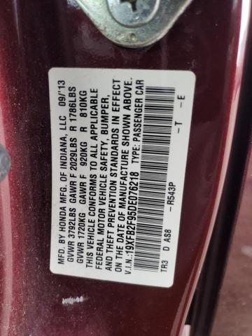 2013 HONDA CIVIC EXL - 19XFB2F95DE076218