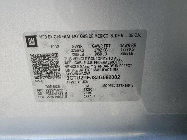 2018 GMC SIERRA K15 - 3GTU2PEJ3JG582002