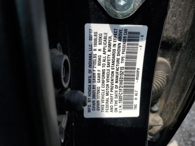 2017 HONDA CIVIC EX 19XFC1F31HE015215