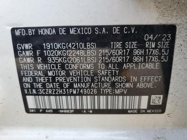 2023 HONDA HR-V LX 3CZRZ2H31PM749026