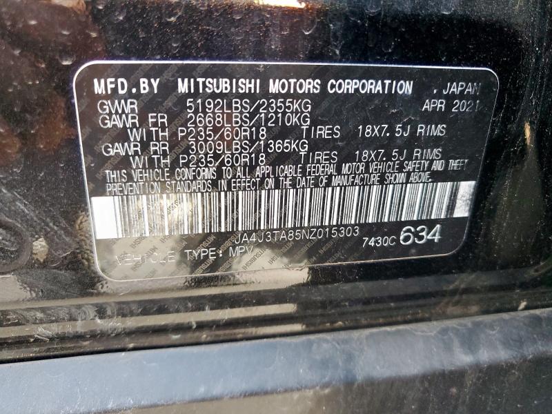 2022 MITSUBISHI OUTLANDER JA4J3TA85NZ015303