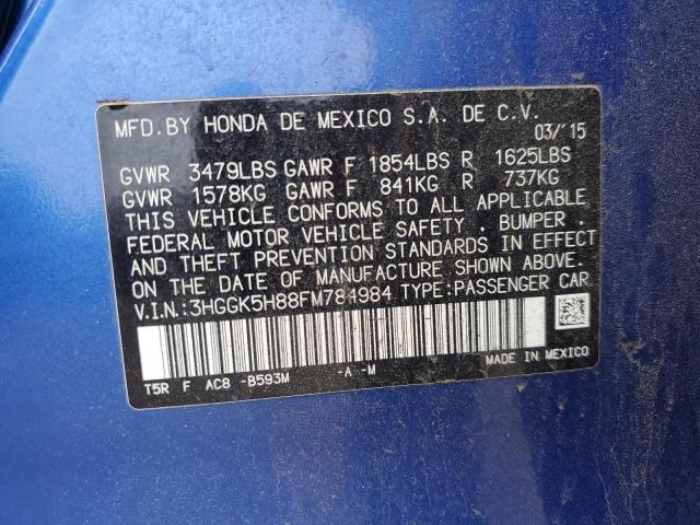2015 HONDA FIT EX 3HGGK5H88FM784984