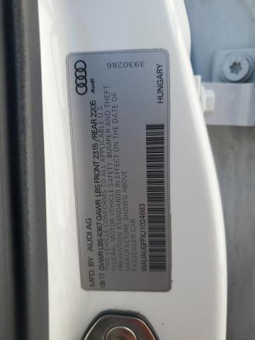 2018 AUDI A3 PREMIUM WAUAUGFFXJ1024683