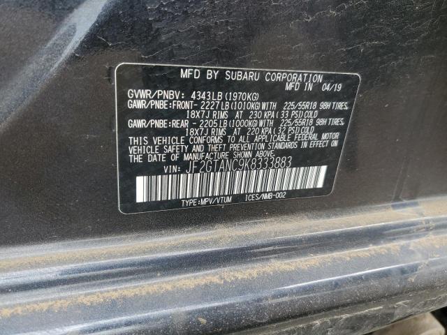 2019 SUBARU CROSSTREK - JF2GTANC9K8333883