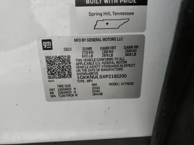2023 GMC ACADIA SLT 1GKKNULSXPZ192200