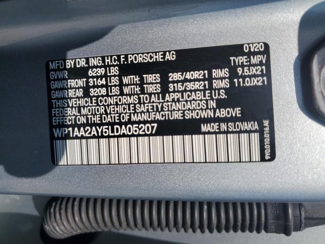 2020 PORSCHE CAYENNE - WP1AA2AY5LDA05207