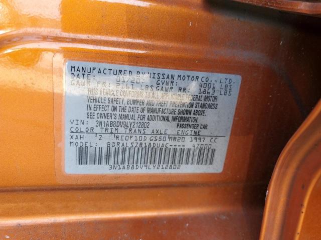 2020 NISSAN SENTRA SR - 3N1AB8DV9LY212802