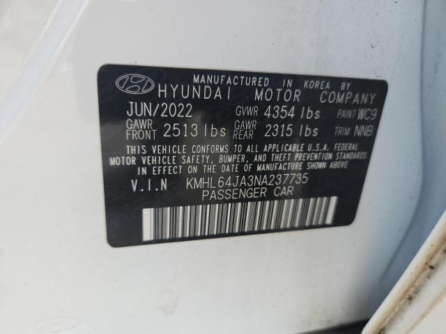 2022 HYUNDAI SONATA SEL - KMHL64JA3NA237735