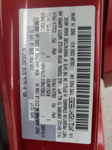 2017 MAZDA 6 TOURING JM1GL1V50H1155363