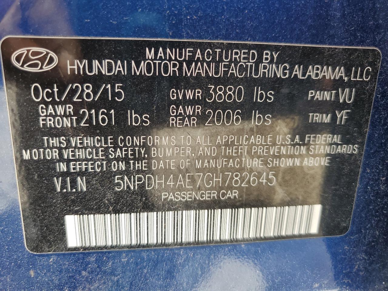 Hyundai Elantra se 2016