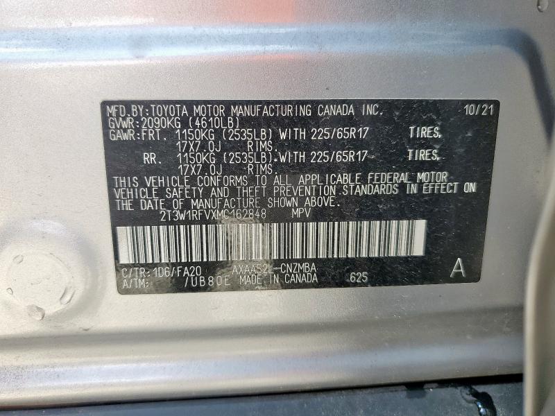 2021 TOYOTA RAV4 XLE - 2T3W1RFVXMC162848