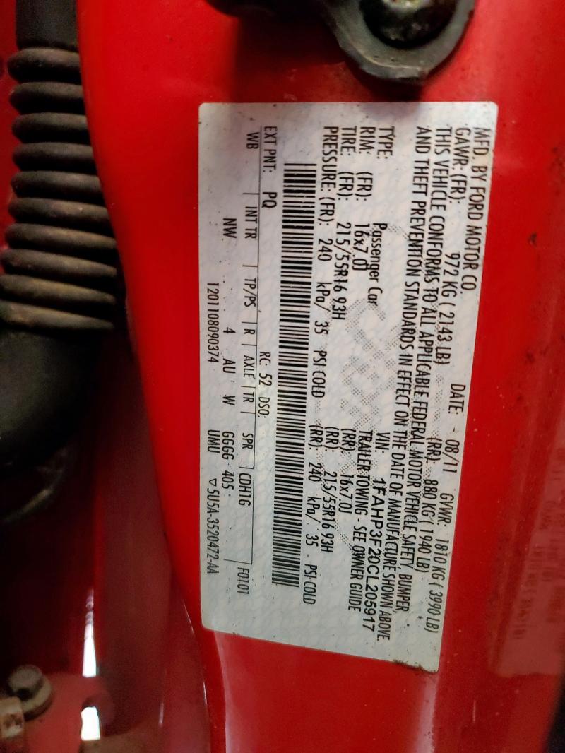 2012 FORD FOCUS SE #3304507463