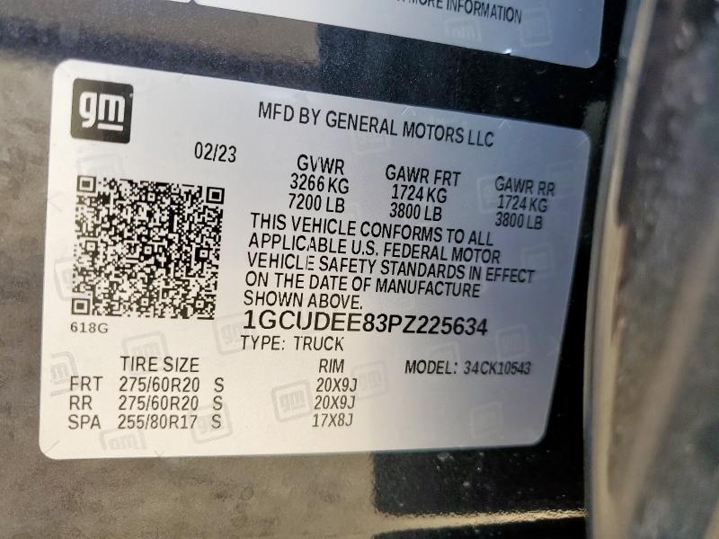 2023 CHEVROLET SILVERADO - 1GCUDEE83PZ225634
