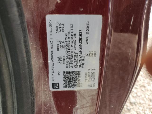 2021 CHEVROLET SILVERADO - 3GCNYAEH2MG361637