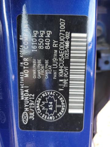 kmhcu5ae0du071007 - 2013 Hyundai accent gls - #61391285