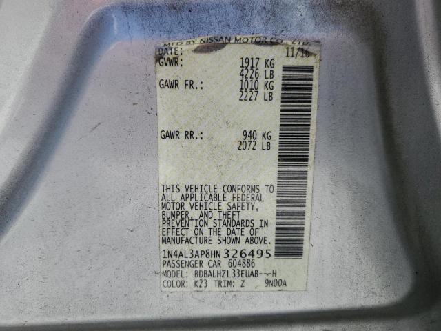 2017 NISSAN ALTIMA 2.5 - 1N4AL3AP8HN326495