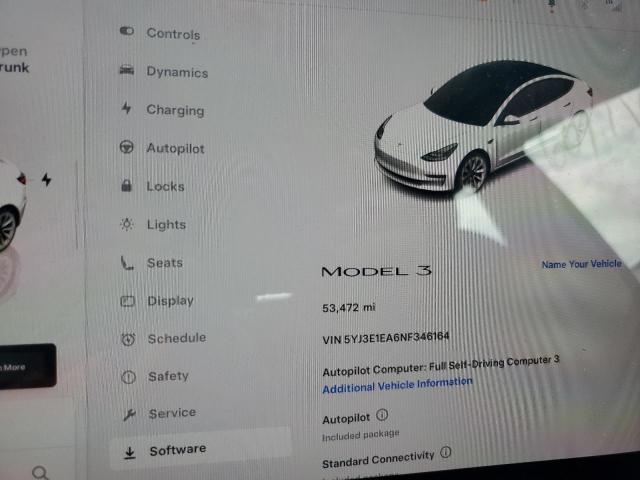 2022 TESLA MODEL 3 - 5YJ3E1EA6NF346164