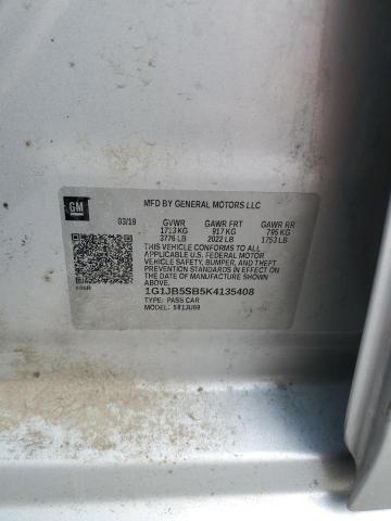 2019 CHEVROLET SONIC LS 1G1JB5SB5K4135408