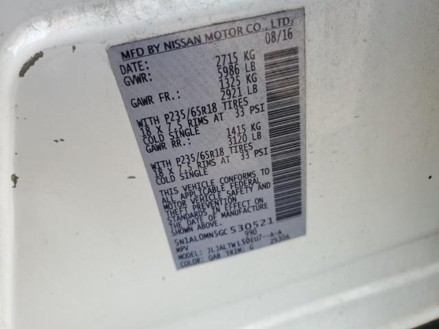 2016 INFINITI QX60 5N1AL0MN5GC530521