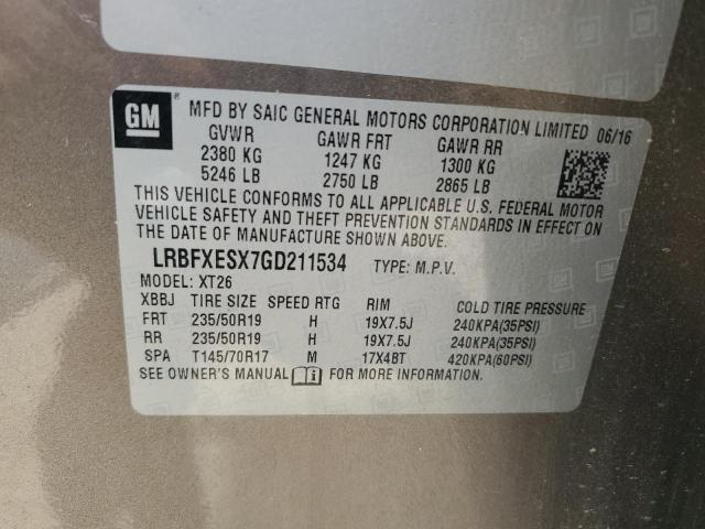 2016 BUICK ENVISION P LRBFXESX7GD211534