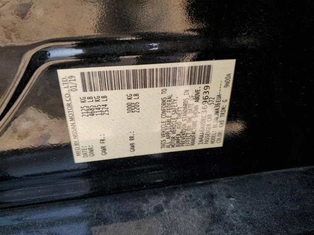 2019 NISSAN MAXIMA S 1N4AA6AV0KC369639