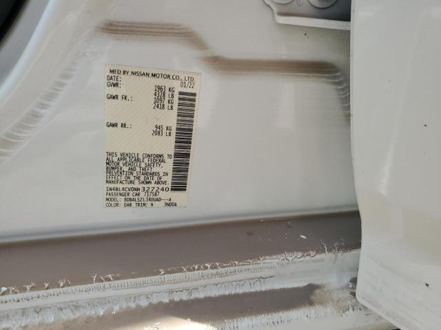 2022 NISSAN ALTIMA SR 1N4BL4CV0NN327240