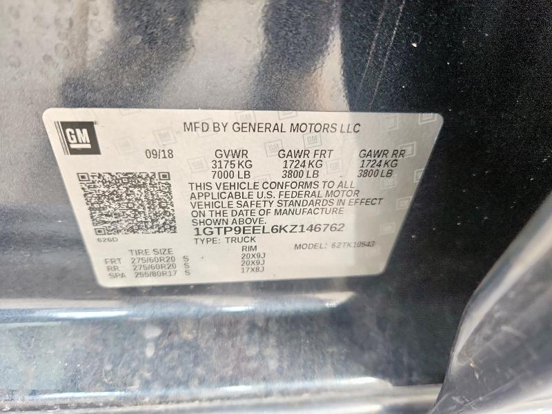 2019 GMC SIERRA K15 1GTP9EEL6KZ146762