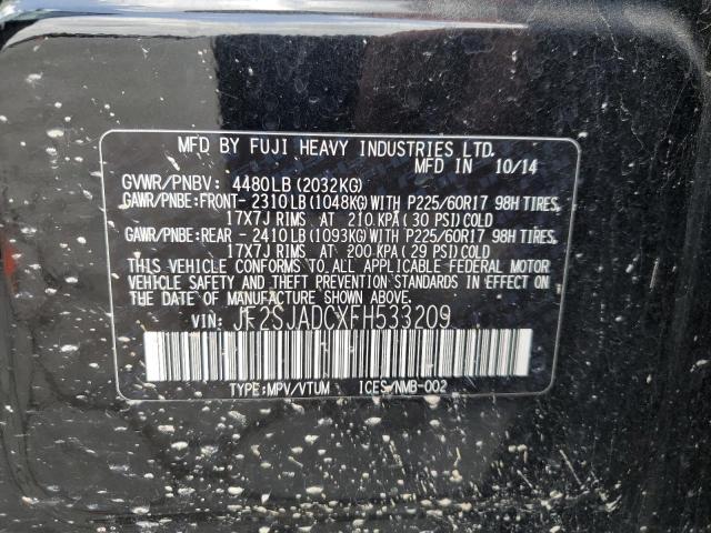 2015 SUBARU FORESTER 2 - JF2SJADCXFH533209