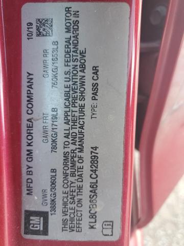 2020 CHEVROLET SPARK LS - KL8CB6SA6LC428974