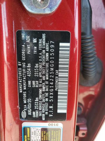 2021 KIA K5 LXS 5XXG14J25MG015097