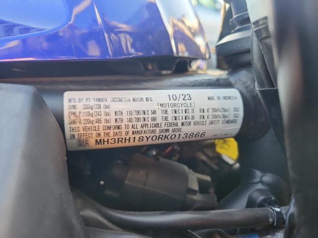 2024 YAMAHA YZFR3 A MH3RH18Y0RK013866