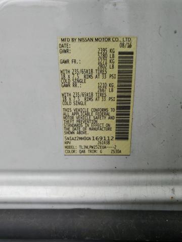 2016 NISSAN MURANO S 5N1AZ2MH0GN169112