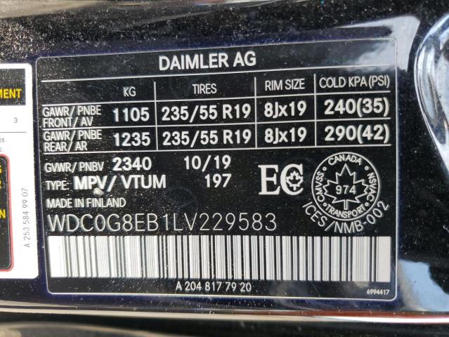 2020 MERCEDES-BENZ GLC 300 4M - WDC0G8EB1LV229583
