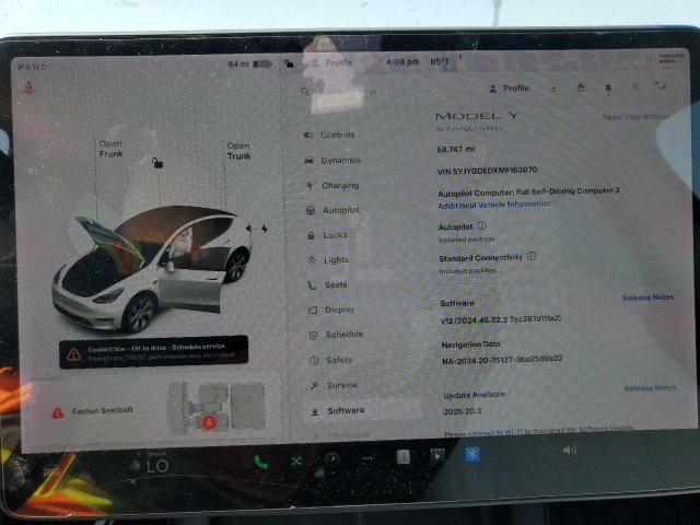 2021 TESLA MODEL Y - 5YJYGDEDXMF163070