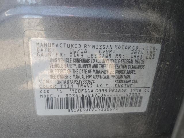 2018 NISSAN SENTRA S 3N1AB7AP2JY330574