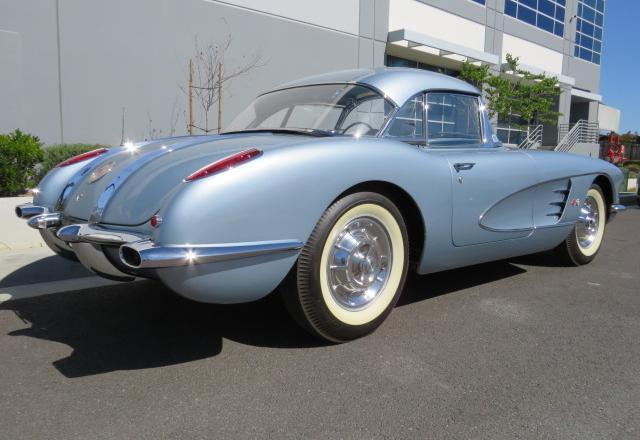 CHEVROLET CORVETTE 1958 blue   J58S108498 photo #4