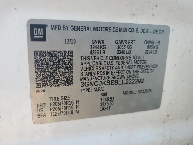 2020 CHEVROLET TRAX LS - 3GNCJKSB9LL232292