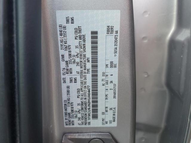 2017 FORD ESCAPE TIT - 1FMCU9J92HUA64477