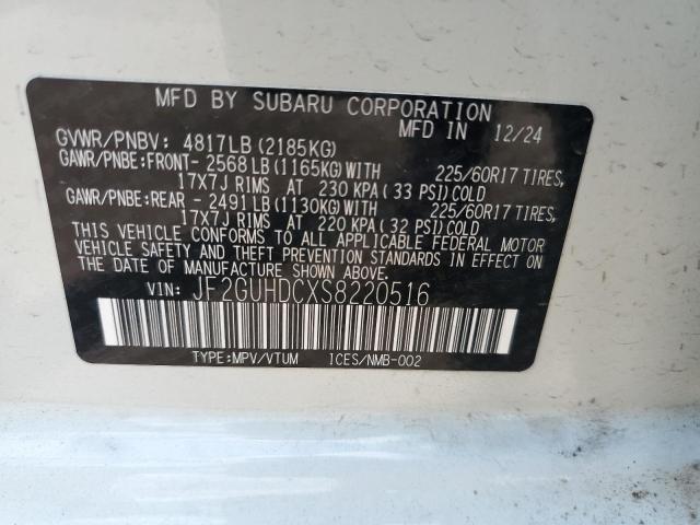 2025 SUBARU CROSSTREK JF2GUHDCXS8220516