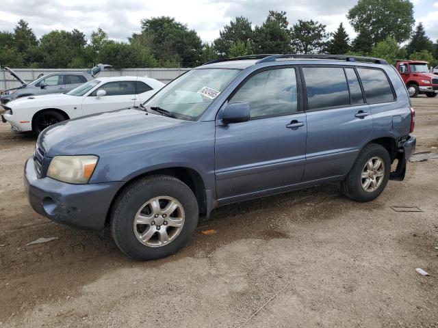 TOYOTA HIGHLANDER 2005 blue  gas JTEEP21A750081490 photo #1