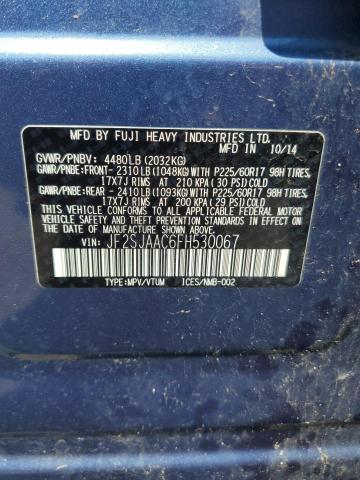 2015 SUBARU FORESTER 2 - JF2SJAAC6FH530067
