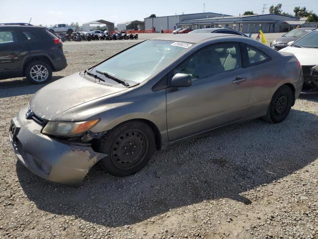 HONDA CIVIC LX 2007 gray coupe gas 2HGFG12657H568040 photo #1