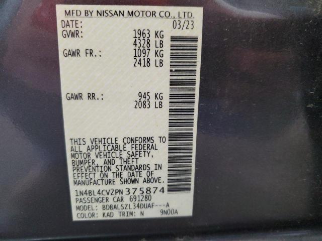 2023 NISSAN ALTIMA SR - 1N4BL4CV2PN375874