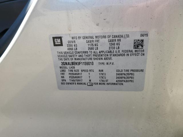 2015 CHEVROLET EQUINOX LT - 2GNALBEK9F1159010