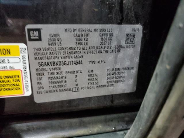 2016 BUICK ENCLAVE 5GAKVBKD3GJ174544